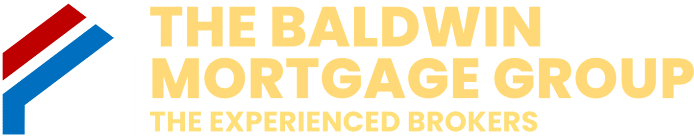 A black and yellow logo for bald mortgage.